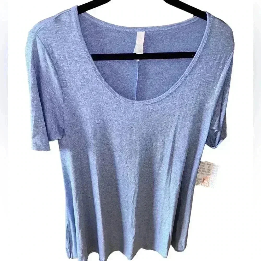 Lularoe XS denim blue Perfect T. NWT. Spur soft, slight heather. Great color!